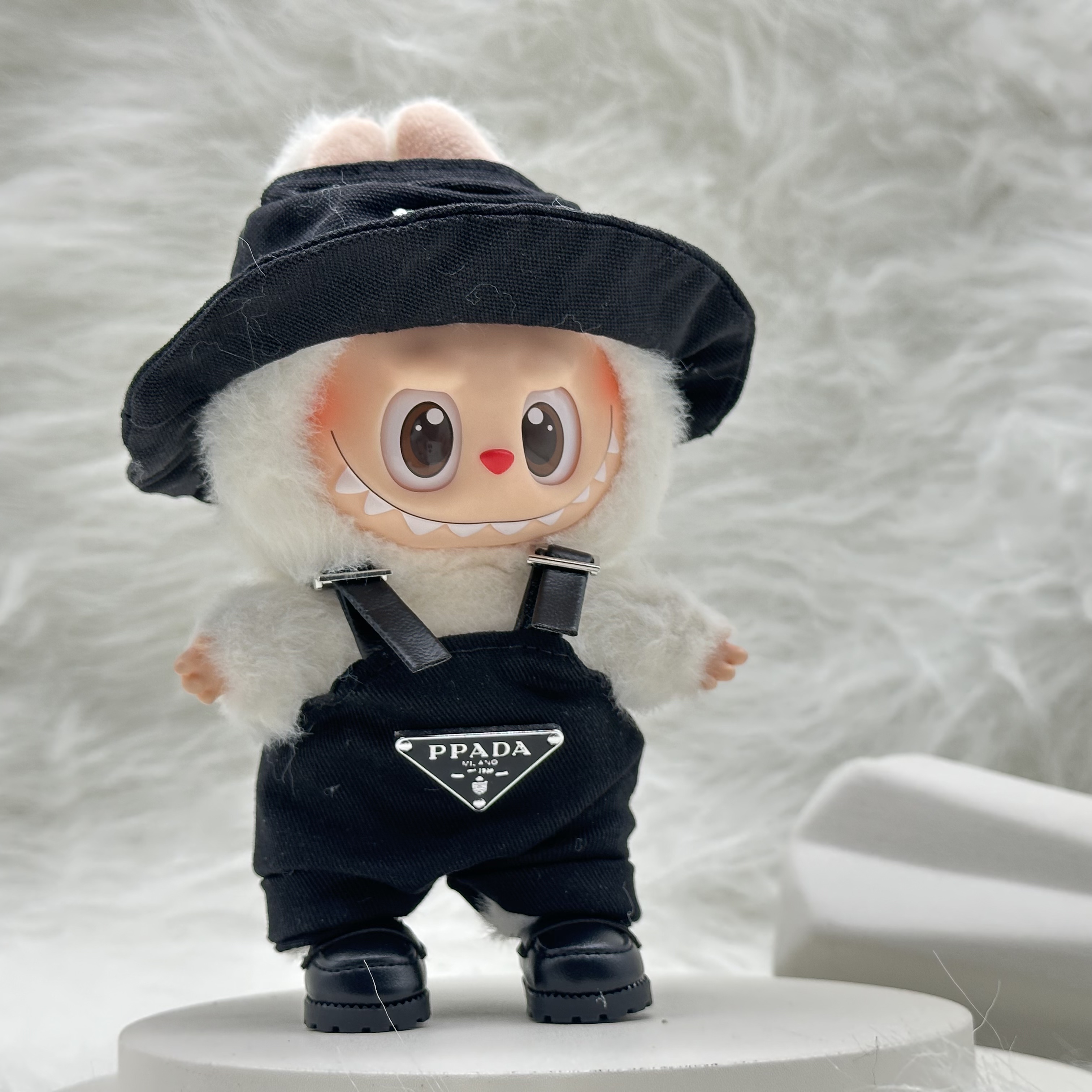 Labubu Clothes Outfit 17cm Labubu Dolls Accessories Suspenders Pants Replacement 2 Set No Doll