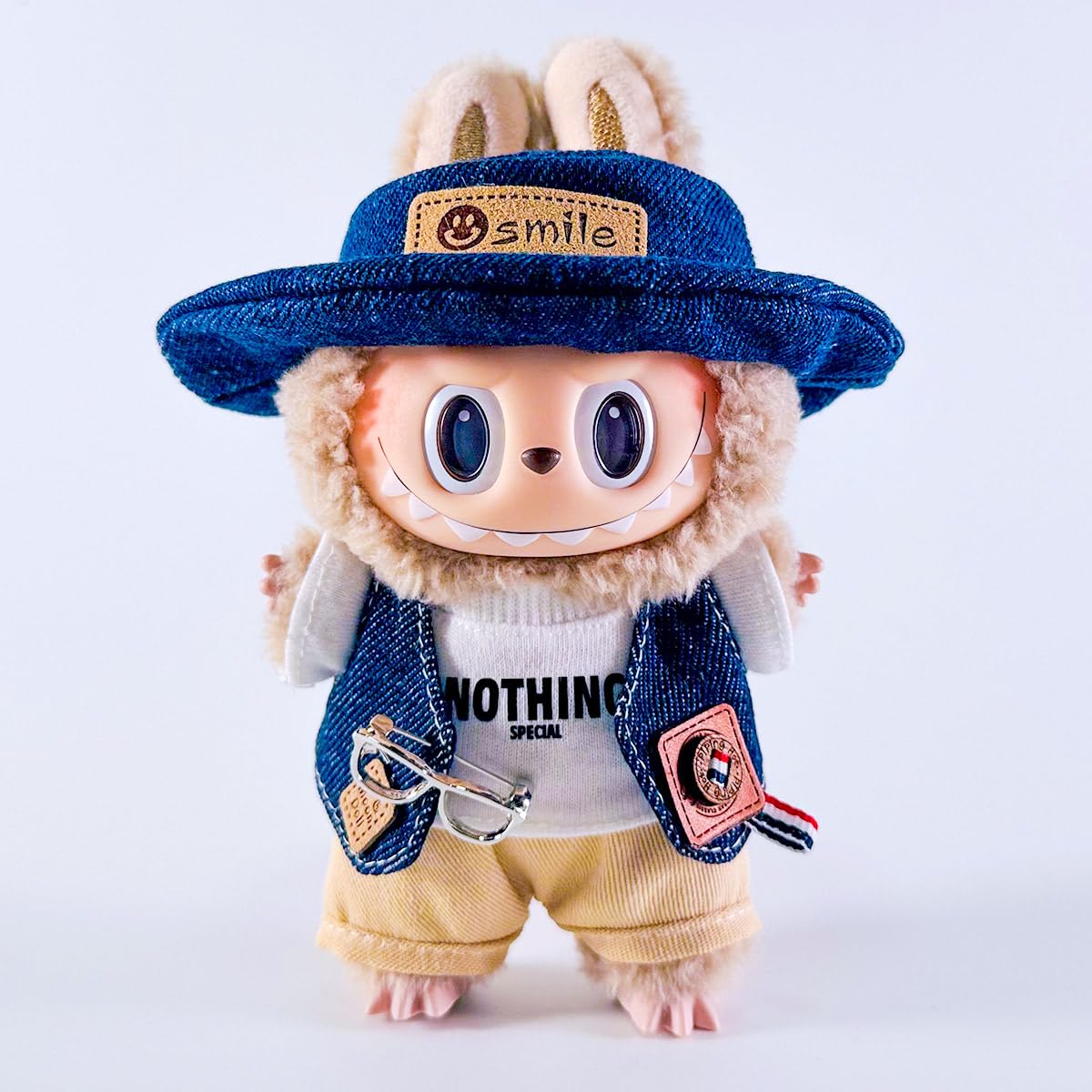 Labubu Clothes for Doll, 4-Piece Labubu Outfit and Accessories for 6.7 Inches (17 cm) Doll, Feminine Chic Outfits for Labubu